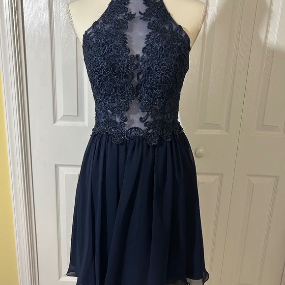 Navy Special Occasion/Prom Dress - Picture 1 of 5